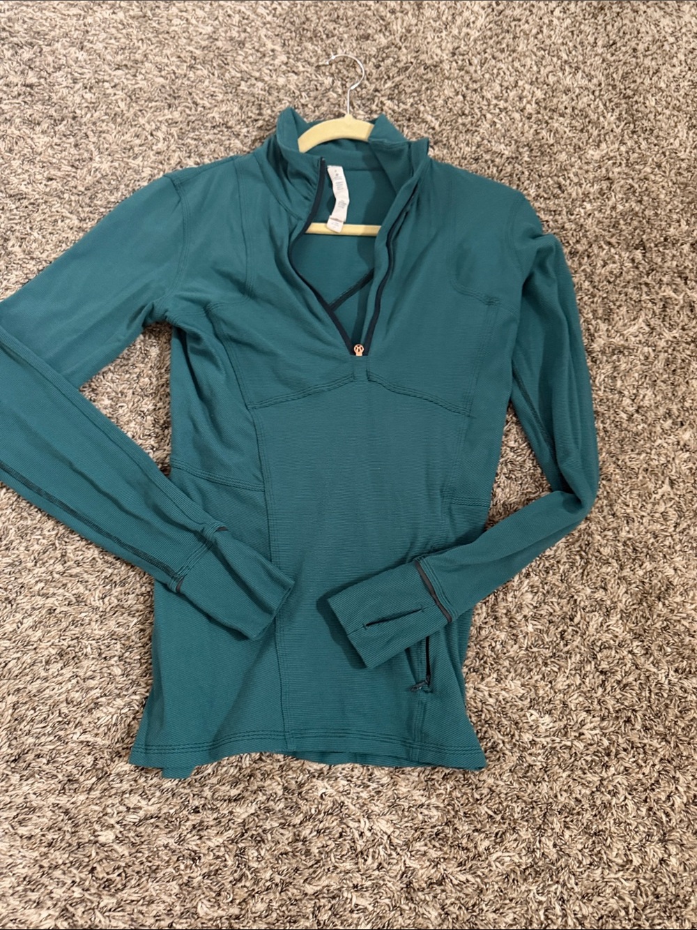lululemon athletica Teal Quarter-Zip Performance Top